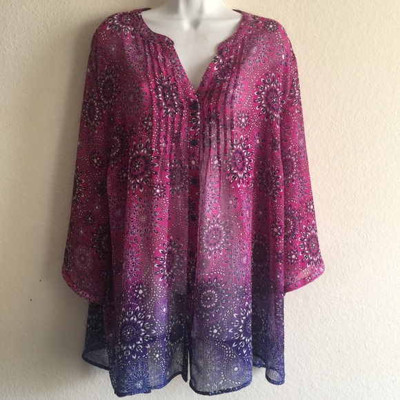 Catherines Tops - Catherine’s plus size boho shirt blouse top 2x xxl